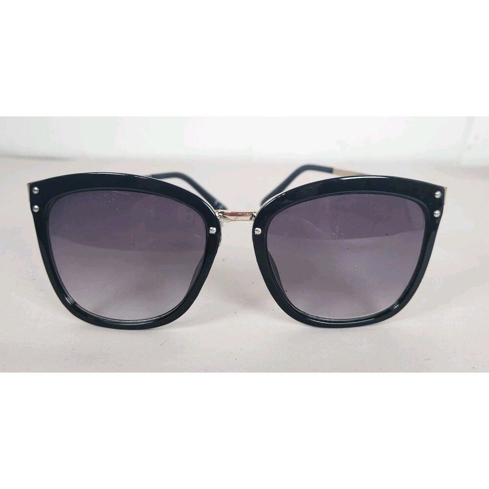 Steve Madden Oversized Sunglasses black gold cat eye disguise movie‎ star Womens